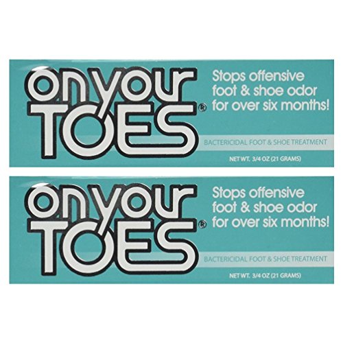 On Your Toes Foot Bactericide Powder - Eliminates Foot Odor for Six Months, 3/4 oz - Two Pack