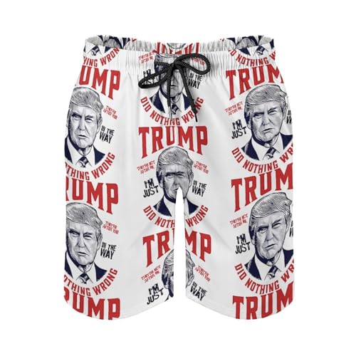 Trump Men's Beach Shorts Swimwear Bathing Suits with Pockets2