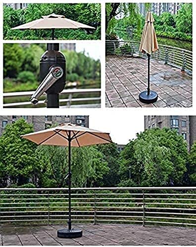 LYGSWDB Parasol ogrodowy 2M Parasol tarasowy Uv70+ Parasol stołowy z korbą do ogrodu, trawnika, tarasu, podwórka i basenu, niebieski - 6,5 stopy / 200 cm (brązowy 6,5 stopy / 200 cm)