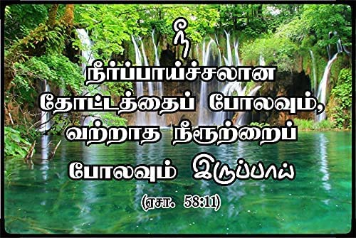 Bible Verse Board Tamil/Photo Frames/(MDF Board)/Tamil/Bible Verse/Bible Gift/Jesus wordings/Gift Items/Nee neerpaichalana (Medium (18 x 12))