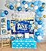 Baby Boy 1st Birthday Decorations, 1st Birthday Boy Decorations, Baby First Bday Party Supplies, Balloon Boxes, Backdrop, High Chair Banner, Crown, Photo Banner, Balloon Garland for One Year Old