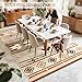 B BENRON Western Rugs for Living Room, Non Slip Rustic Rug for Bedroom Dining Table Kitchen, Washable Aesthetic Area Rugs for Home Decor, 5ft x 7ft, Warm Beige