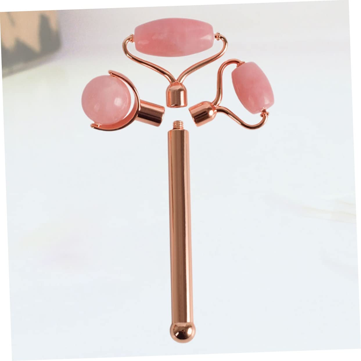 1set Jade Facial Massage Roller Natural Jade Rolling Massager for Eye Beauty Face Tool Neck and Back Massage for Home and Travel Spa Care