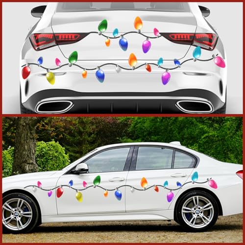 48 imanes decorativos reflectantes para auto navideños miniatura 3