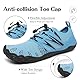 Mishansha Badeschuhe Herren Wasserschuhe Damen Schwimmschuhe Aquaschuhe Strandschuhe Barfußschuhe Neoprenschuhe Schnell Trocknend Surfschuhe mit Breiter Zehenbox Himmelblau EU Gr.41