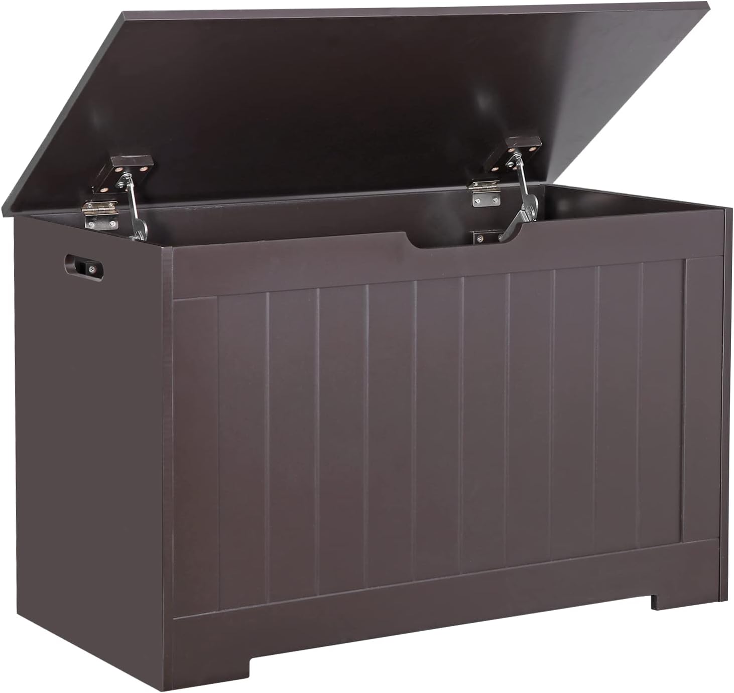 LEMY 30 Inches Entryway Storage Bench Wooden Toy Storage Chest Trunk Box Bed Stool for Any Playroom, Bedroom and Living Room Espresso