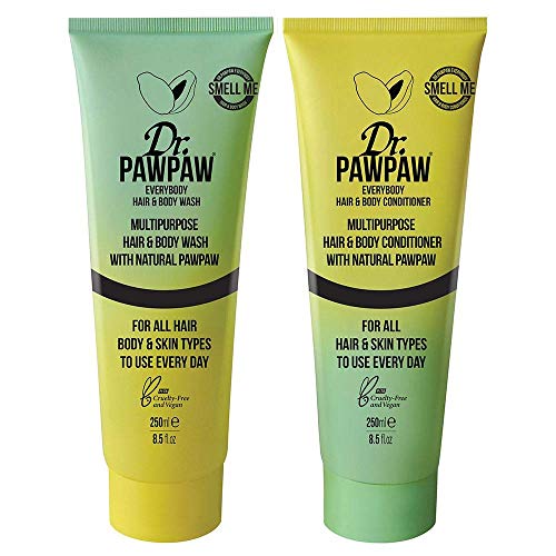 Dr. PAWPAW Everybody Hair And Body Wash & Conitioner |Twin Pack | Vegan Friendly, Leaves Skin & Hair Feeling Hydrated, Adds Moisture, Smoothness & Shine, Signature Scent Of Mango & Coconut