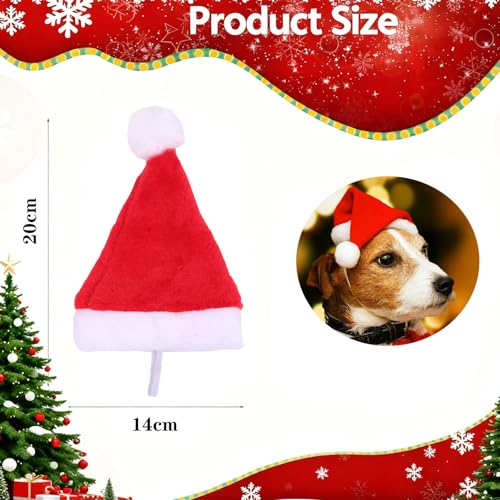 Sombrero de Santa para perros y gatos navideño miniatura 7