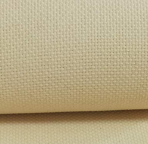 Image of 12 inch x 59 inch(30cmx149cm) 14CT Counted Cotton Aida Cloth Cross Stitch Fabric (Light Straw)