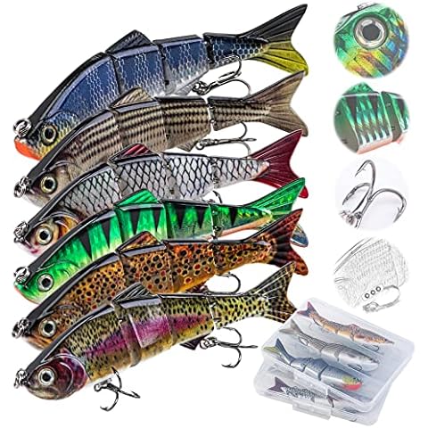 Matymats 6Pcs Segmented Fishing Lures Cover