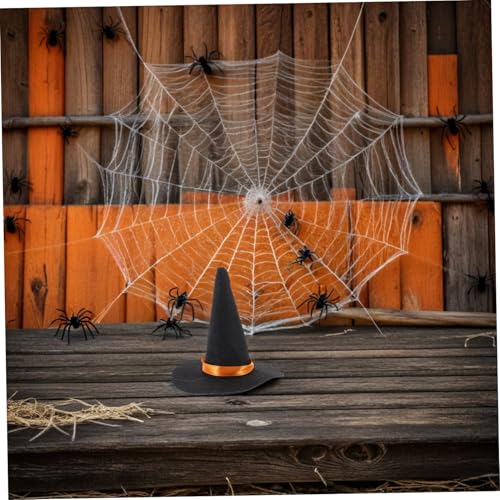 Mini chapeaux de feutre et balais compacts ORFOFE réutilisables d'Halloween - 5