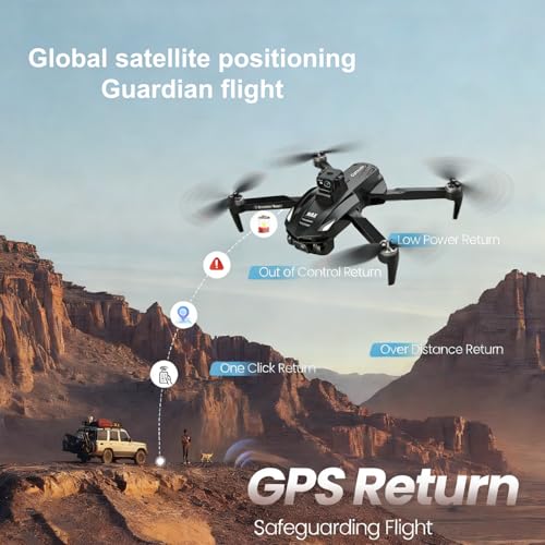 Image of V168MAX Drones with Camera for Adults 4k, Black (3 Batteries)