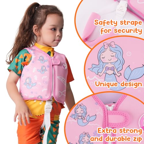Image of Toddler Swim Vest, Neoprene Trainer with Adjustable Straps and Crotch Strap