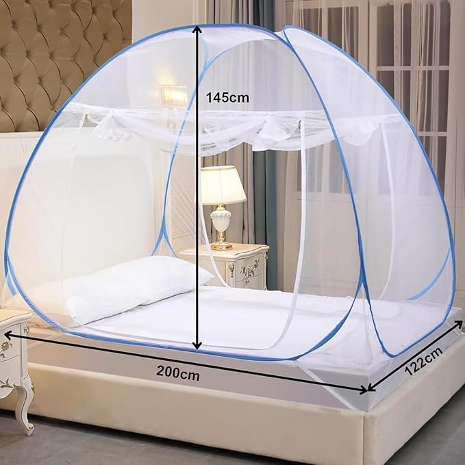 Image of AnaviSam Foldable Mosquito Net for King Size Double Bed, 6 x 6 Feet