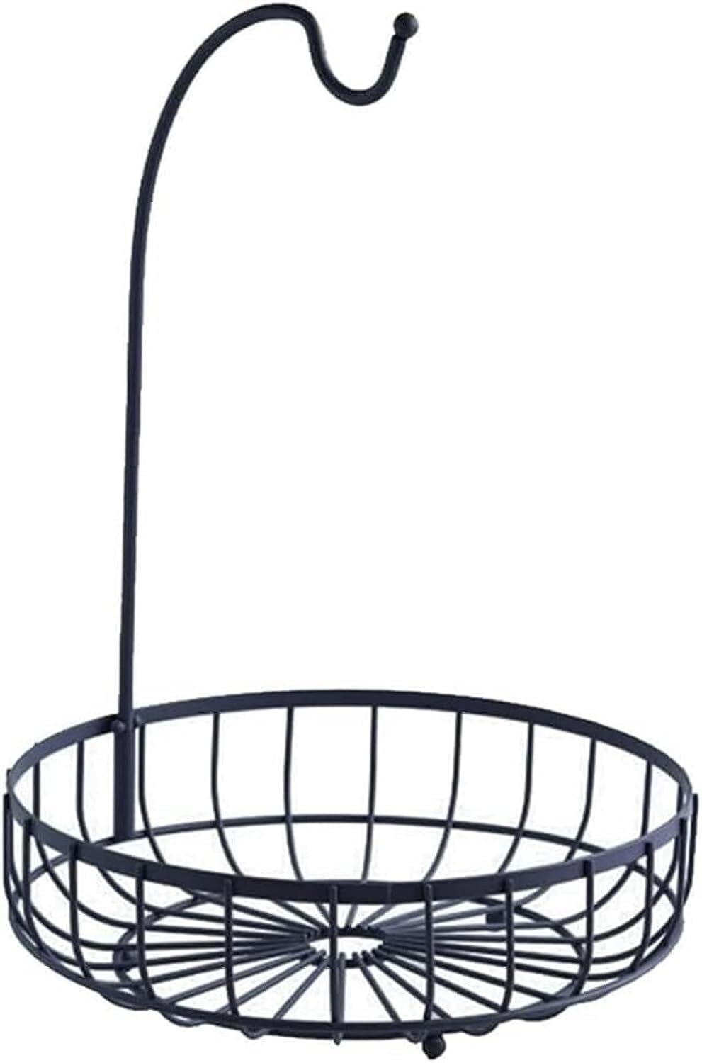 Mnuvxzaewf Svart Kitchen Countertop Fruit Rack-Iron Storage Basket Bowl(,L)