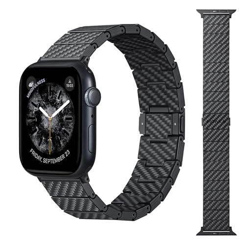 PITAKA Apple Watch カーボン モダン 44 45 49mm PITAKA Carbon Fiber Link Apple Watch Band / Size 42 & 44