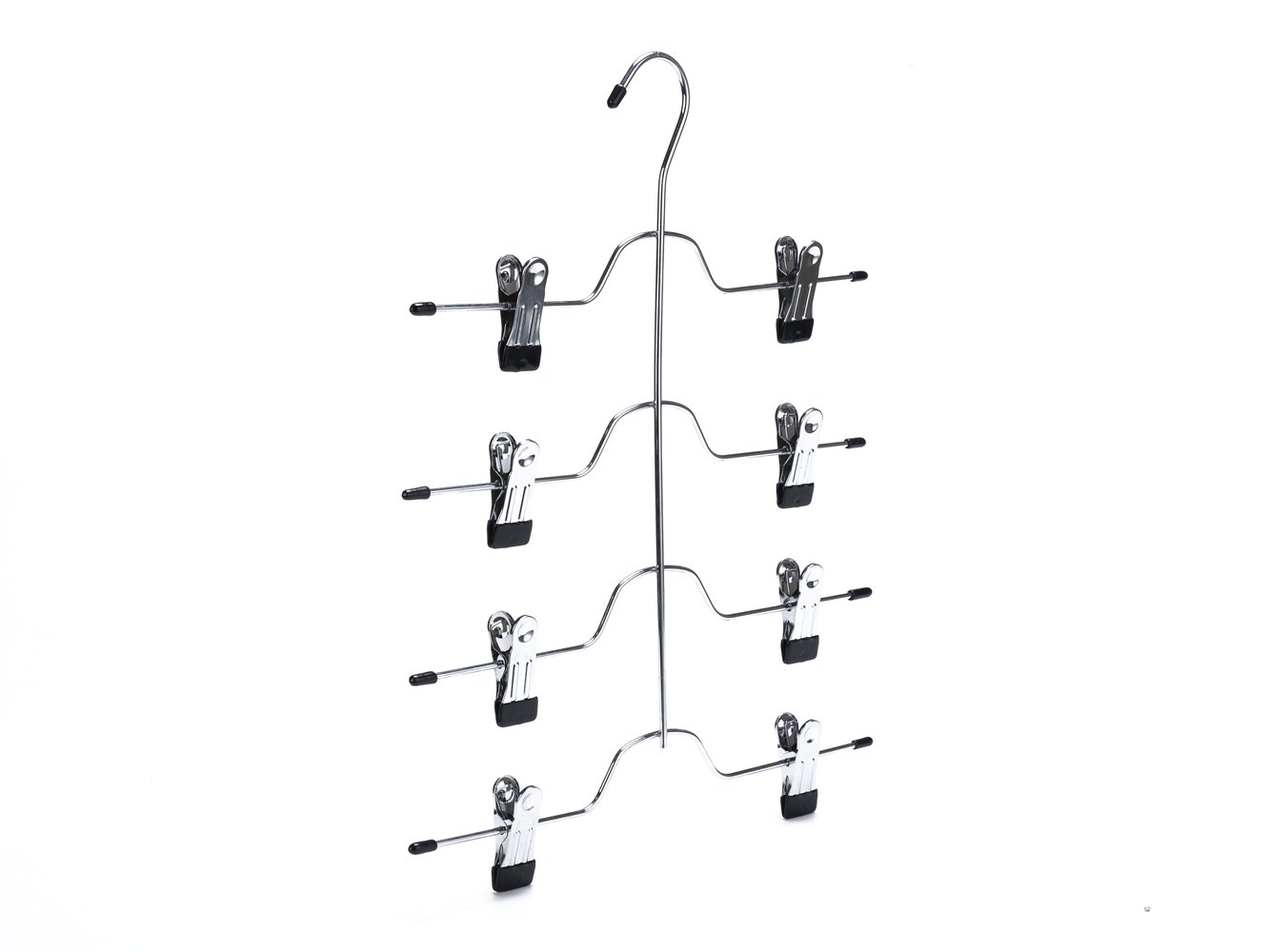Quality Hangers 4-poziomowe spodnie na spódnicę wieszaki wytrzymałe metalowe 40 cm x 31 cm chrom 5