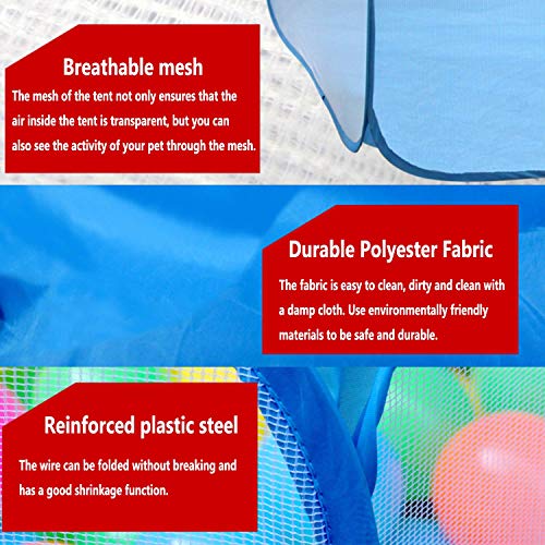 RYPET Guinea Pig Playpen - Breathable & Transparent Pet Playpen Pop Open Outdoor/Indoor Exercise Fence, Portable Yard Fence for Guinea Pig, Rabbits, Hamster, Chinchillas and Hedgehogs - Thumbnail 6