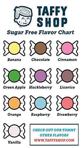Taffy Shop Sugar Free Assorted Salt Water Taffy - Small Batch Salt Water Taffies Made in the USA - Super Soft, Sweet, Taffy Candy - Guaranteed Fresh - Gluten-Free, Soy-Free, Peanut Free - Party (80oz) Bag