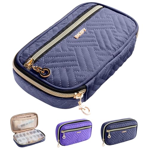Image of BAGSFY Pill Organizer Case 2 Times a Day- Weekly Medicine Organizer Travel Pill Box with Removable 7 Day Medicine Case Container for Fish Oil, Vitamin, Supplement