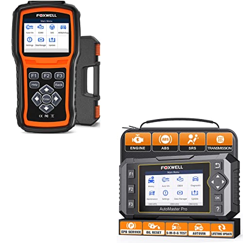 FOXWELL NT614 Elite OBD2 Scanner-ABS/SRS/Transmission/Check Engine Code Reader with EPB/Oil Light Reset and NT630 Plus ABS SRS SAS Code Reader Scan Tool Bi-Directional OBD2 Scanner