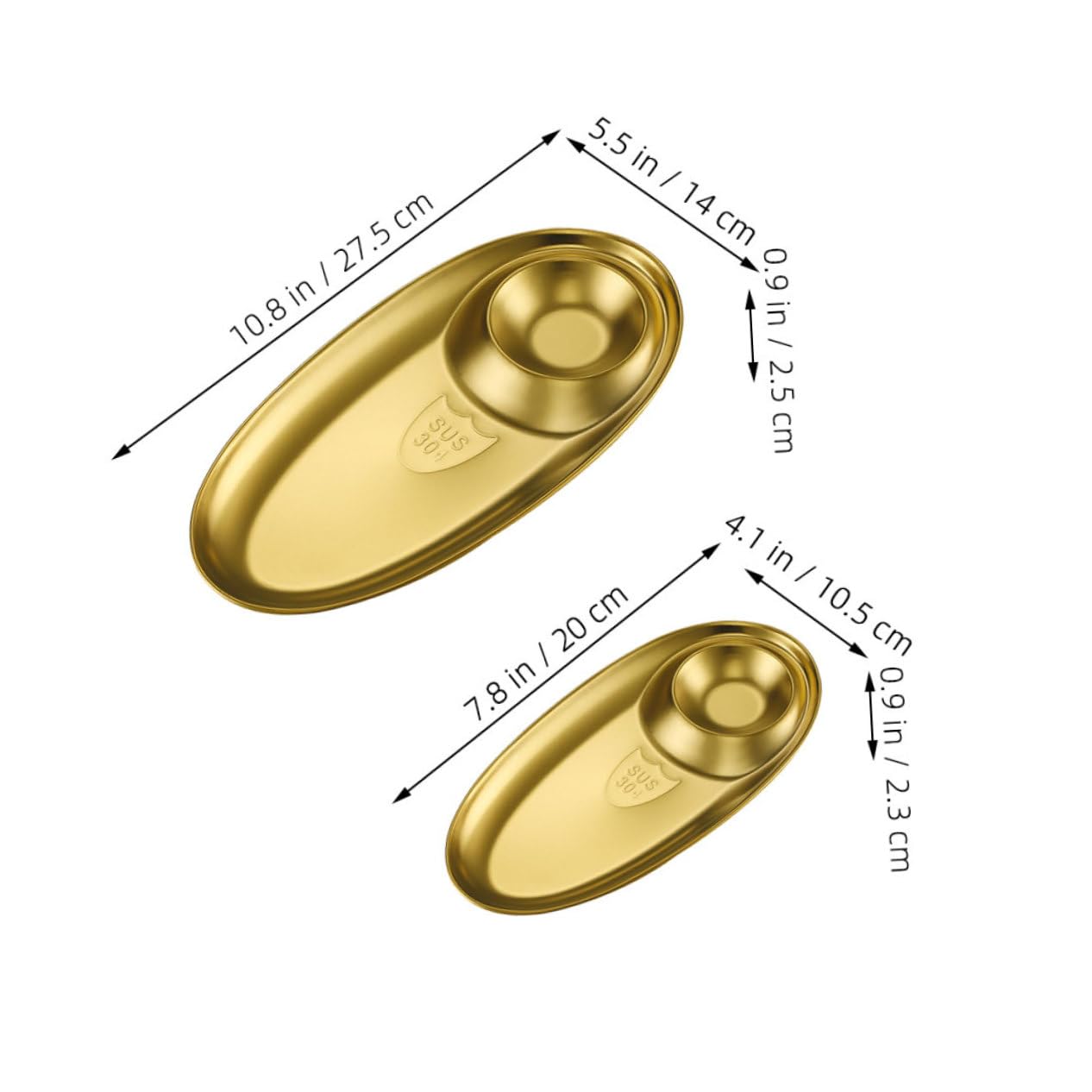 SOLUSTRE 2Pcs Snack Plates with Dipping Section Design Seasoning Dish for Home Use Stylish Serving Trays for Entertaining and Casual Gatherings