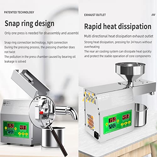 Prensa De óleo De Controle De Temperatura Inteligente, Móveis De Prensa De óleo Quente E Frio Dobráv