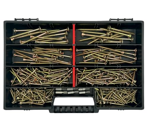 FRACKMANN Schraubenset 430 Teile – inkl. TX Bits & Sortimentskoff...