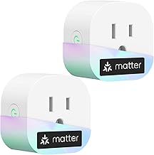 meross Matter Smart Plug Mini, Easy Setup, 100% Privacy Smart Outlet, Compact Size, Support Apple Home, Alexa, Google Home with Schedule and Timer, App and Voice Control, 2.4G Wi-Fi Only (2 Pack)