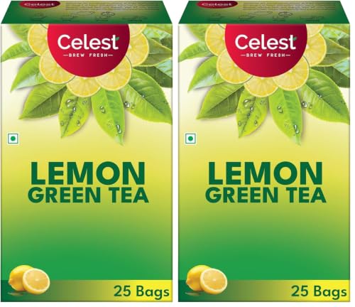 Image of Celest Green Tea | Green Tea for Weight Loss | Lemon Flavour | 25 Teabags (Pack of 2)