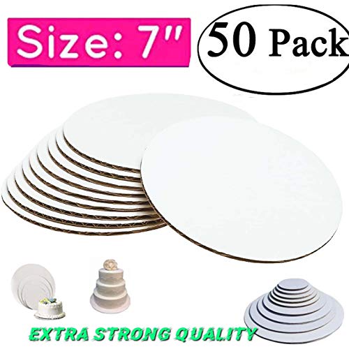 Pizety Pack Of 50 7 Inch Cake Circles Round Cake Boards 7 Inch Cake Cardboard Rounds Pizza And Cake Circle Cake Board Circles Cake Circles 7 Inch Cake Boards 7 Inch Round thumb #1