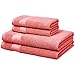 Produktbild AmazonBasics - Stabile Handtücher - 2 Badetücher und 2 Handtücher, Korallen-Rosa