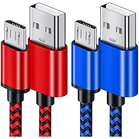Micro USB Quick Charger Cable 2Pack 10FT Long Android Phone 2.1A Fast Charging Cord for Samsung Galaxy S7 S6 Plus/Edge/Active,J3 Luna Pro/Prime J7 Star/Crown,Note 5/4,LG Stylo 3 2 K30 K20,PS4 Pro Cover