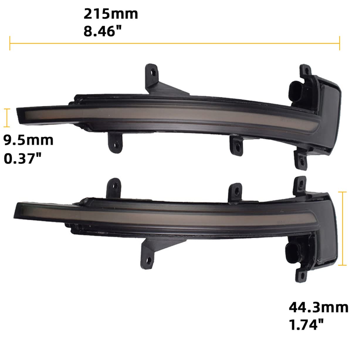 Dynamiczny kierunkowskaz lusterko wsteczne przydymione soczewki kierunkowskaz kierunkowskaz LED Turn Singal migacz kompatybilny z Audi TT Mk2 8J 2007 2008-2014 TTS R8