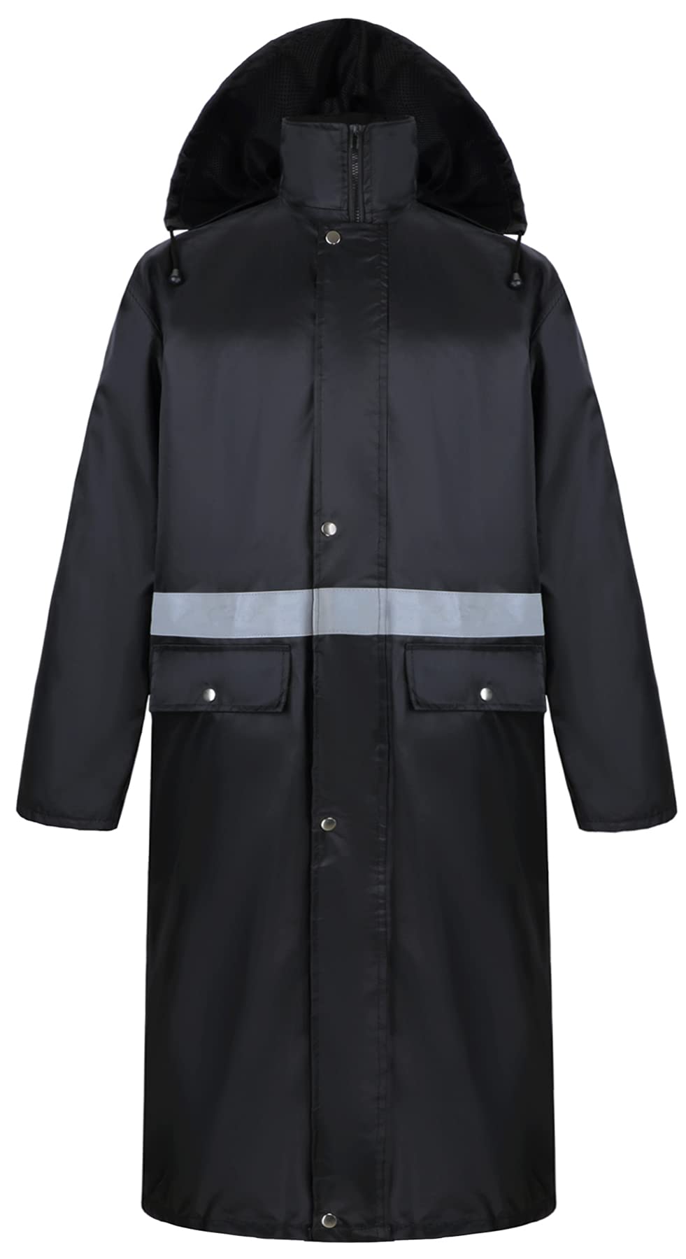 Capa de Lluvia Chubasquero con Capucha Impermeables Chaquetas Poncho de Lluvia Gabardinas Abrigos impermeables con Tiras Reflectantes