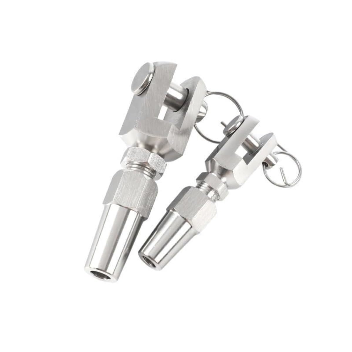 2 terminales de horquilla sin estampa de acero inoxidable for cables de 3 mm, 4 mm, 5 mm, 6 mm y 8 mm, instalación rápida de grado marino, accesorios de bricolaje, clips for cables de acero(3mm)