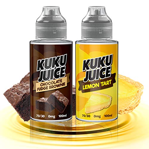 KUKU-JUICE-Two-Pack-2x100ml-Premium-Vape-Juice-7030-E-Liquid-for-All-E-Cigarettes-ECig-Short-Fill-for-Electronic-Cigarette-Vapes-Box-Mod-Pod-Starter-Kits-Eliquid-100ml-No-Nicotine