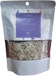 Escalda Pés Aromático com Alecrim e Sálvia, Sal Grosso Marinho e Óleos Essenciais, 200g