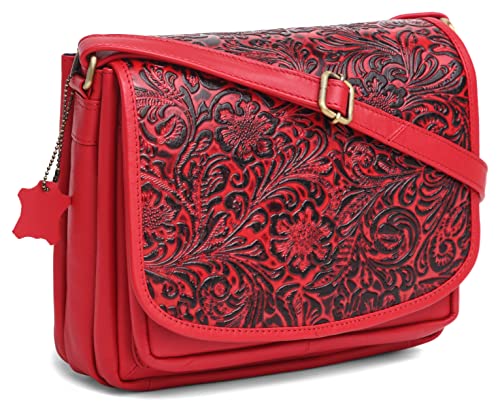 Image of WildHorn Oliva Crossbody Bags for Women-Premium Leather Vintage Fashion Purse with Adjustable Strap