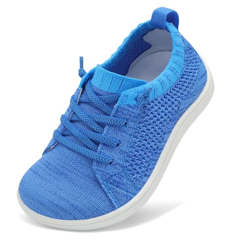 Image of LeIsfIt Toddler Shoes Girls Boys Wide Shoes Kids Zero Drop Minimalist Sneakers Barefoot Slip on Tennis Sneakers