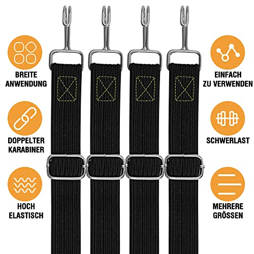 Bungee Cords with Hooks, Long Black Heavy Duty Bungee Cords with Hooks - Image 4