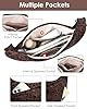 Micmores Crossbody Bag Damen Kunstvelours Leopardenmuster Umhängetasche Damen Halbmond Schultertasche mit verstellbarer Schultergurt, Stylische Handtasche Hobo Moon Bag (Kaffeebraun) #3