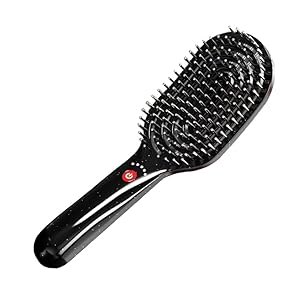Scalp & Head Massage Comb Brush Electric, Professional Stainless Ems Hollowed Tools for Hair Growth and Styling Portable Microcurrent Deep Hair Massager for Women and Men (Black)
