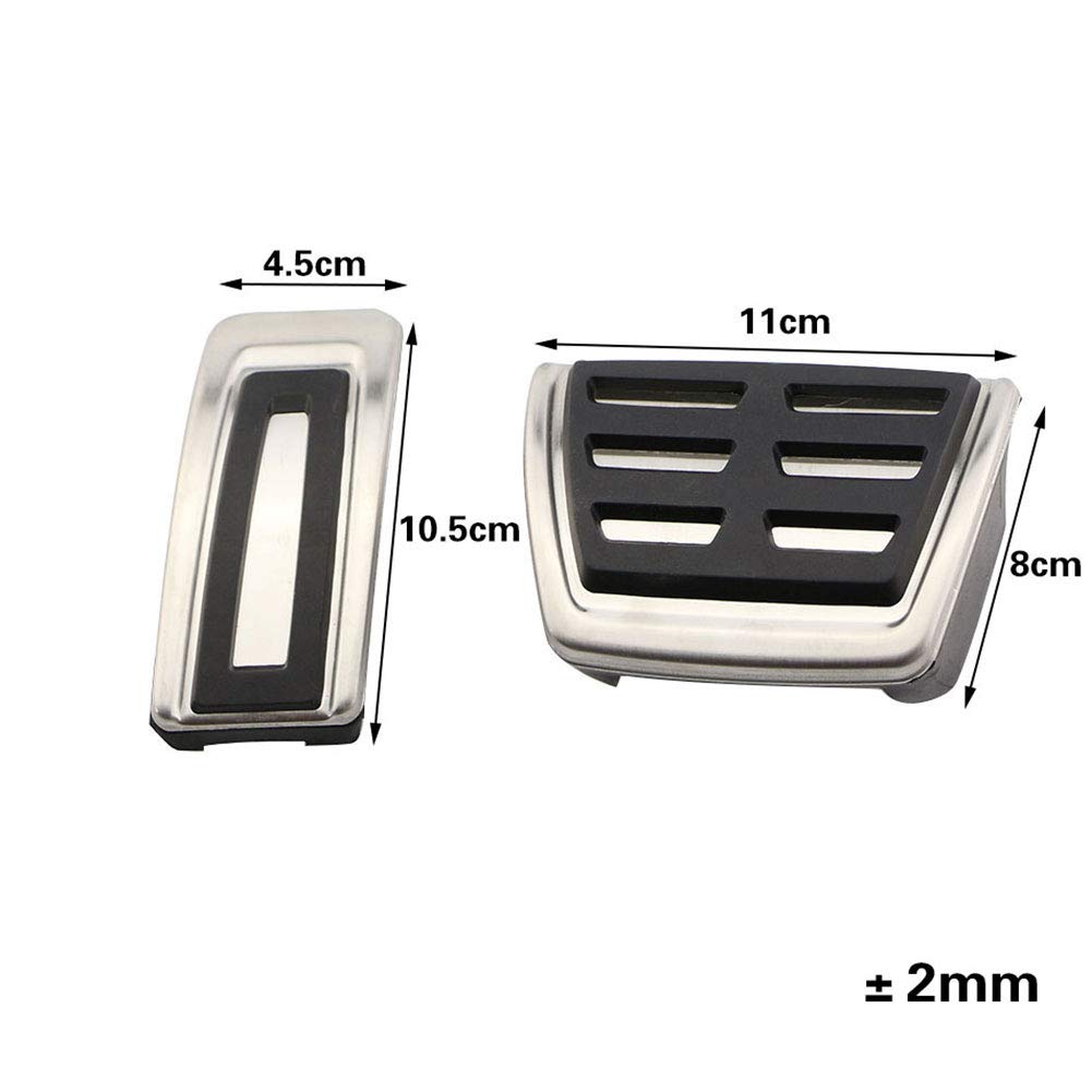 Auto Pedalen Pad voor Tiguan 2017 2018 2019 2020, Antislip Aluminium profiel Gaspedaal Rempedaal Bescherming Cover Set, Auto Styling Accessoires 3 STKS (AT