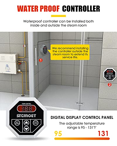 Cgoldenwall CGOLDENWALL415 9Kw Luxury Self-Draining Steam Generator Shower Sauna Bath Home Steam Bath Spa Generator thumb #2