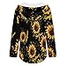 Sunflower Butterfly Hoodies for Women V Neck Pullover Sweatshirts Long Sleeve Shirts Fashion Tops