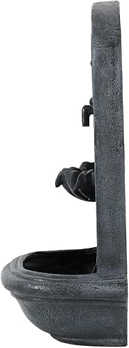 Miniatura 8 de Sunnydaze Fuente de pared Seaside  Fuente de jardín para exteriores montada en la pared y función de agua de patio trasero con bomba sumergible