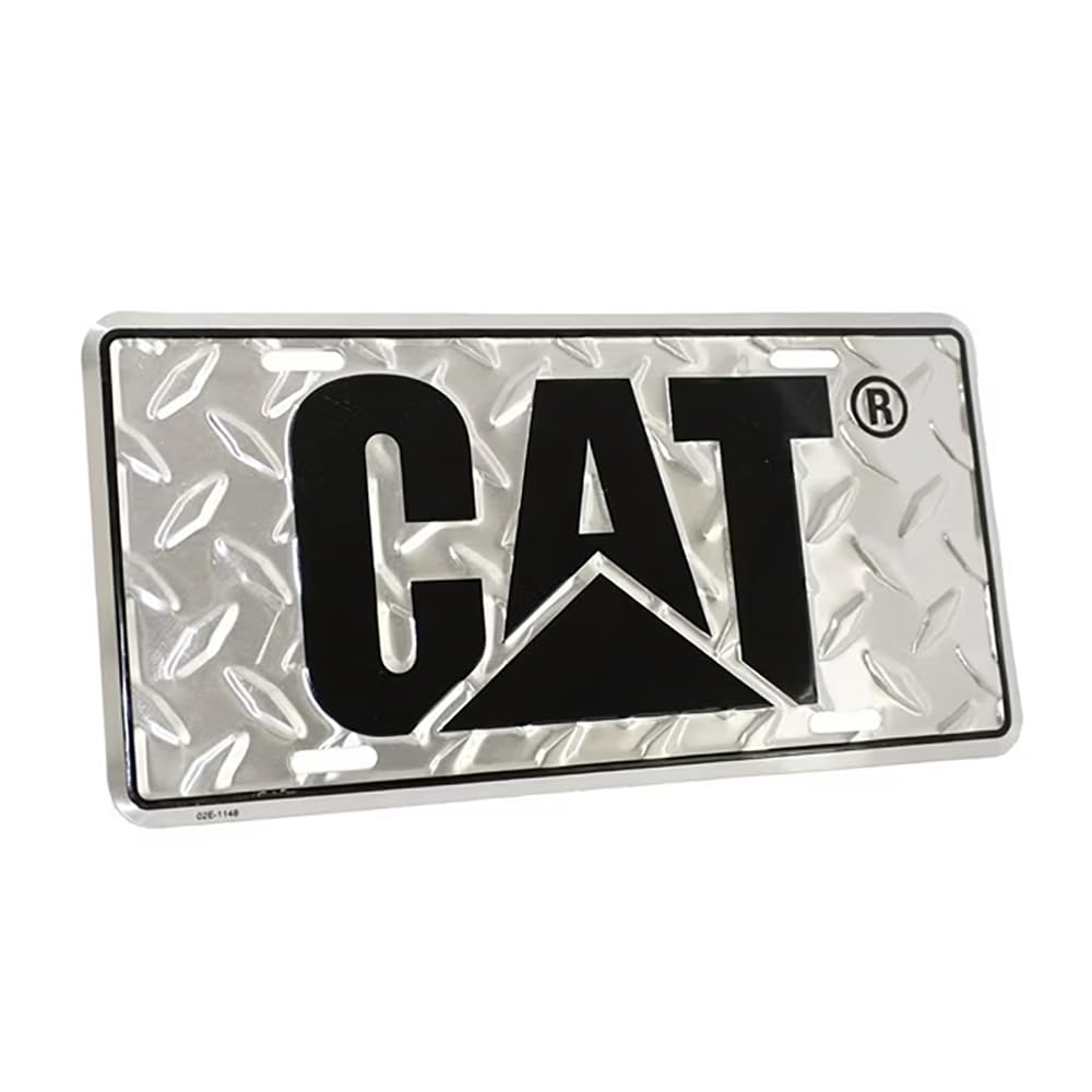 Caterpillar Equipment Aluminum Diamond Plate Novelty License Plate
