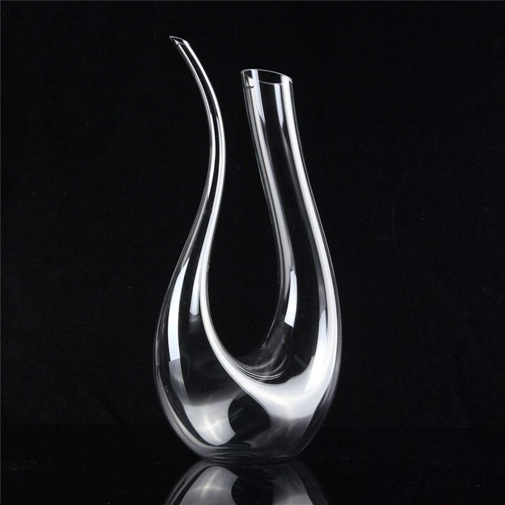 Vaso de cristal de 1500 ml Gran decantador de vino Vertedor Jarra Contenedor de vino Botella de agua Vasos para beber Conjunto de barra de jarra (Color : 1)