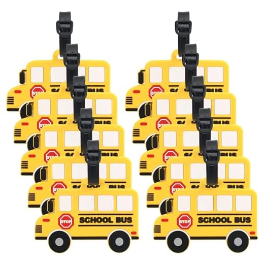 Cosblank 72-Piece School Bus Luggage Tags